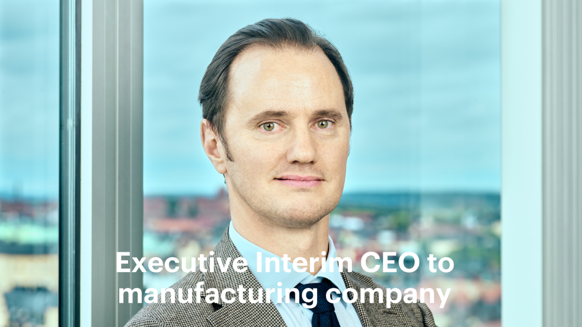 Executive Interim CEO of a smaller manufacturing company in the Värmland/Örebro region