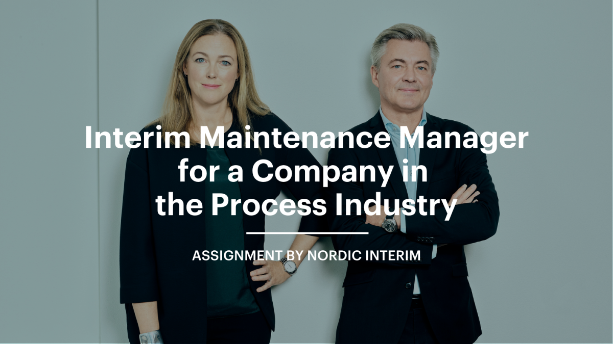 Interim Maintenance Manager for a Company in the Process Industry