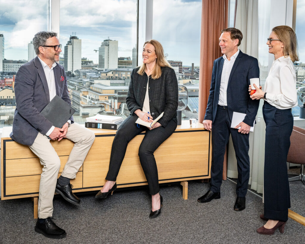 Group photo. Rikard Schröder, Cecilia Brinck, Roger Henrysson and Thèrése Liljedahl